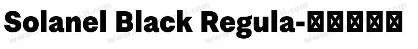 Solanel Black Regula字体转换